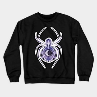 Purple and Black Space Spider Crewneck Sweatshirt